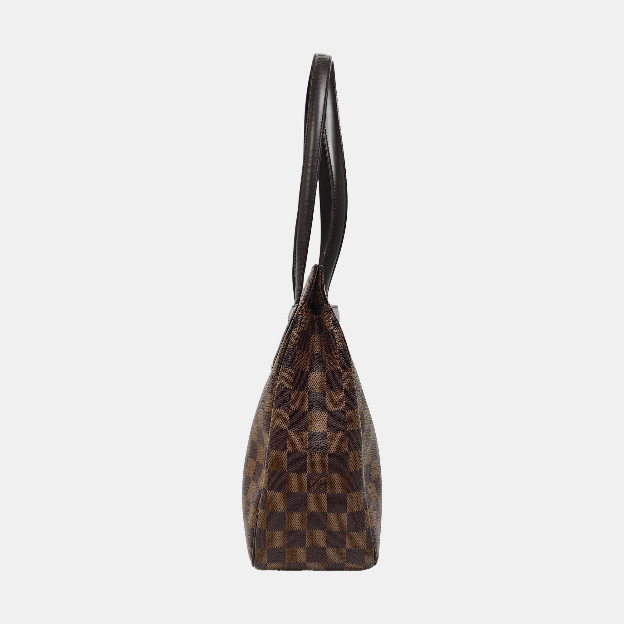 PARIOLI PM Damier Ebene Coated Canvas Brown