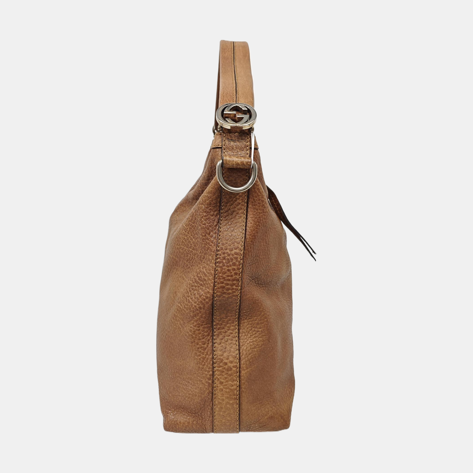 Calfskin Shoulder Bag Brown