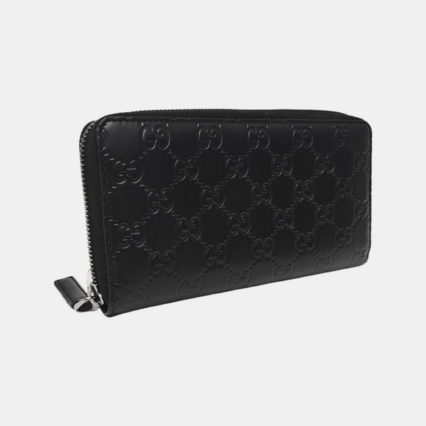Signature Monogram Calfskin Black Wallet