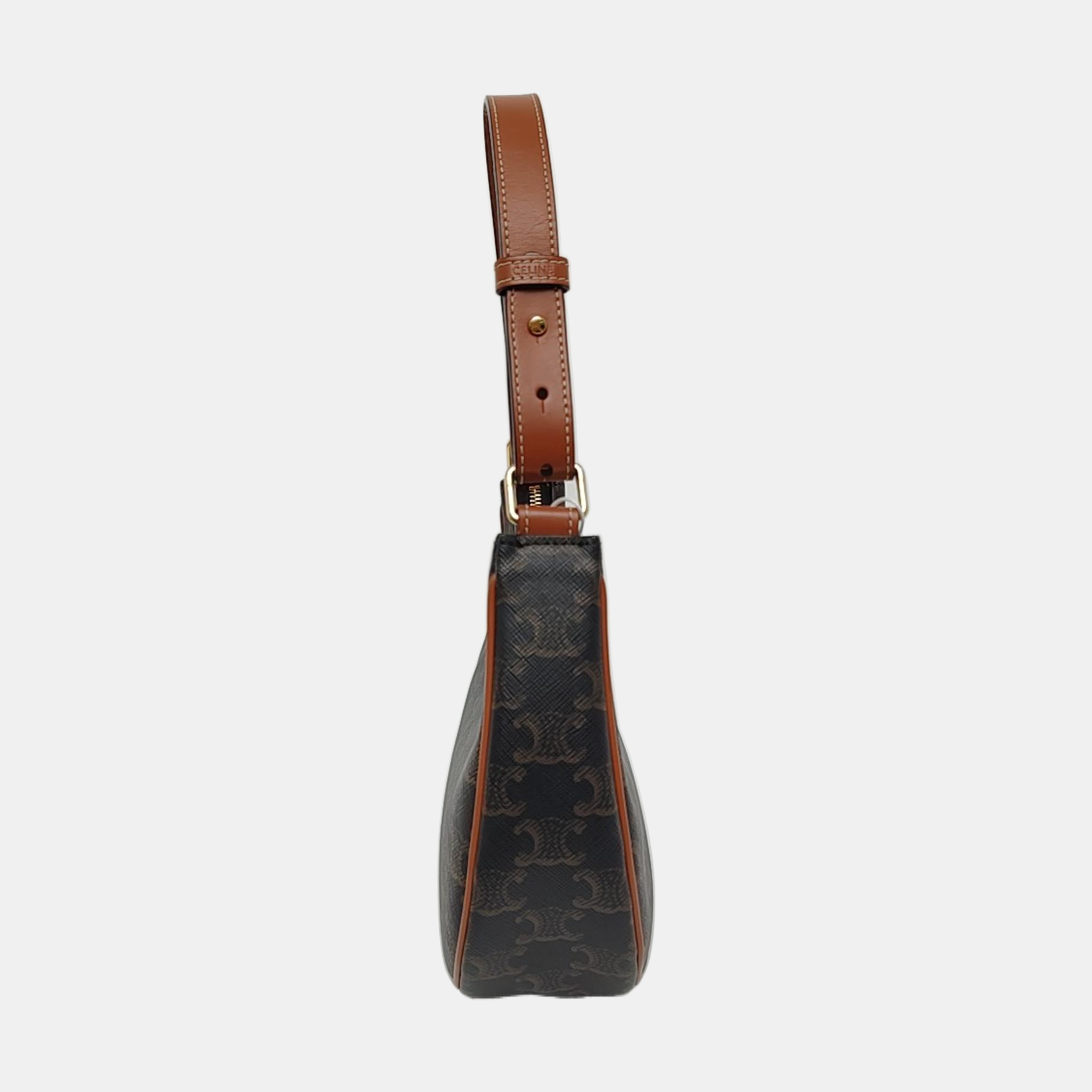 Authenticated pre-owned  AVA Coated Canvas Brown - Top Handle Bag at Looply