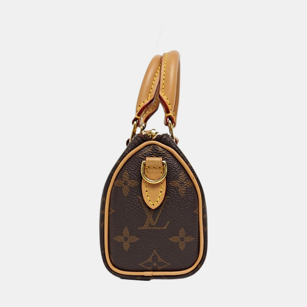 SPEEDY Nano Monogram Coated Canvas Brown