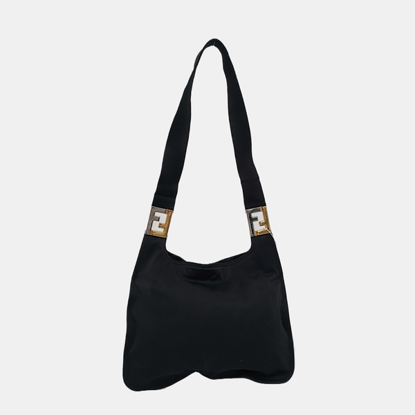 Fabric Shoulder Bag Black