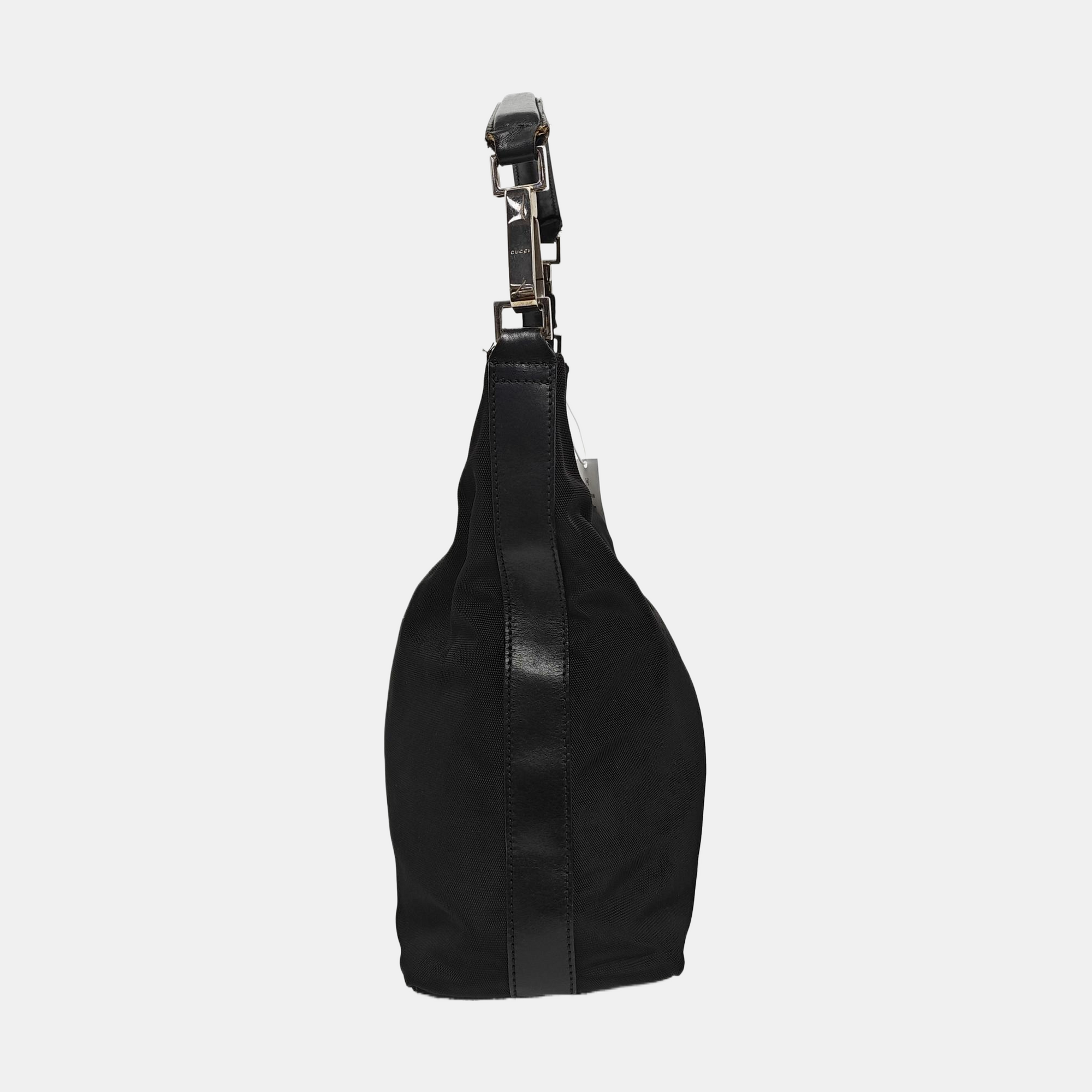 Fabric Top Handle Bag Black
