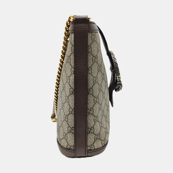 Dionysus Medium Monogram Coated Canvas Beige