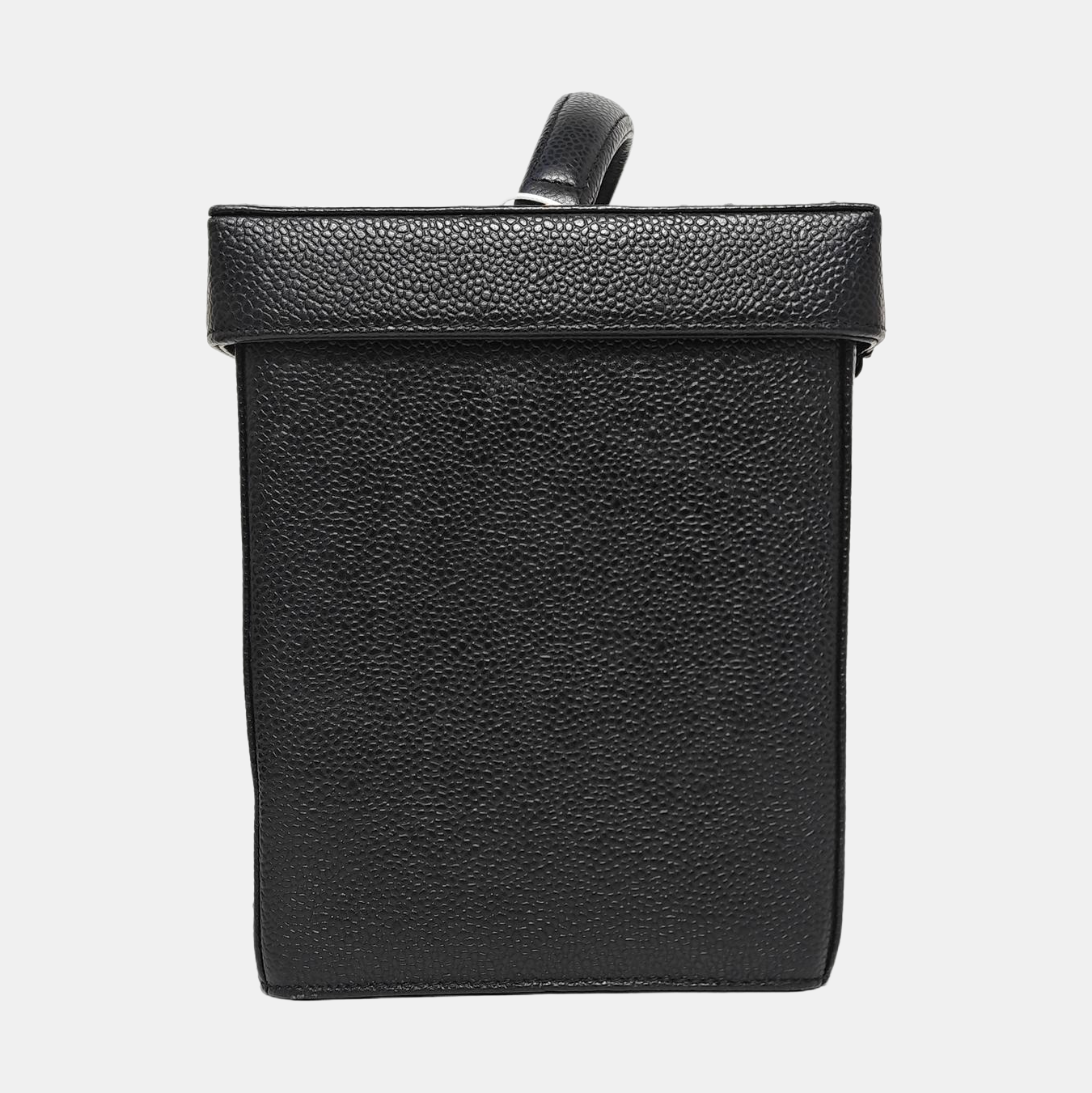 VINTAGE COSMETIC BAGS Grained Calfskin Black