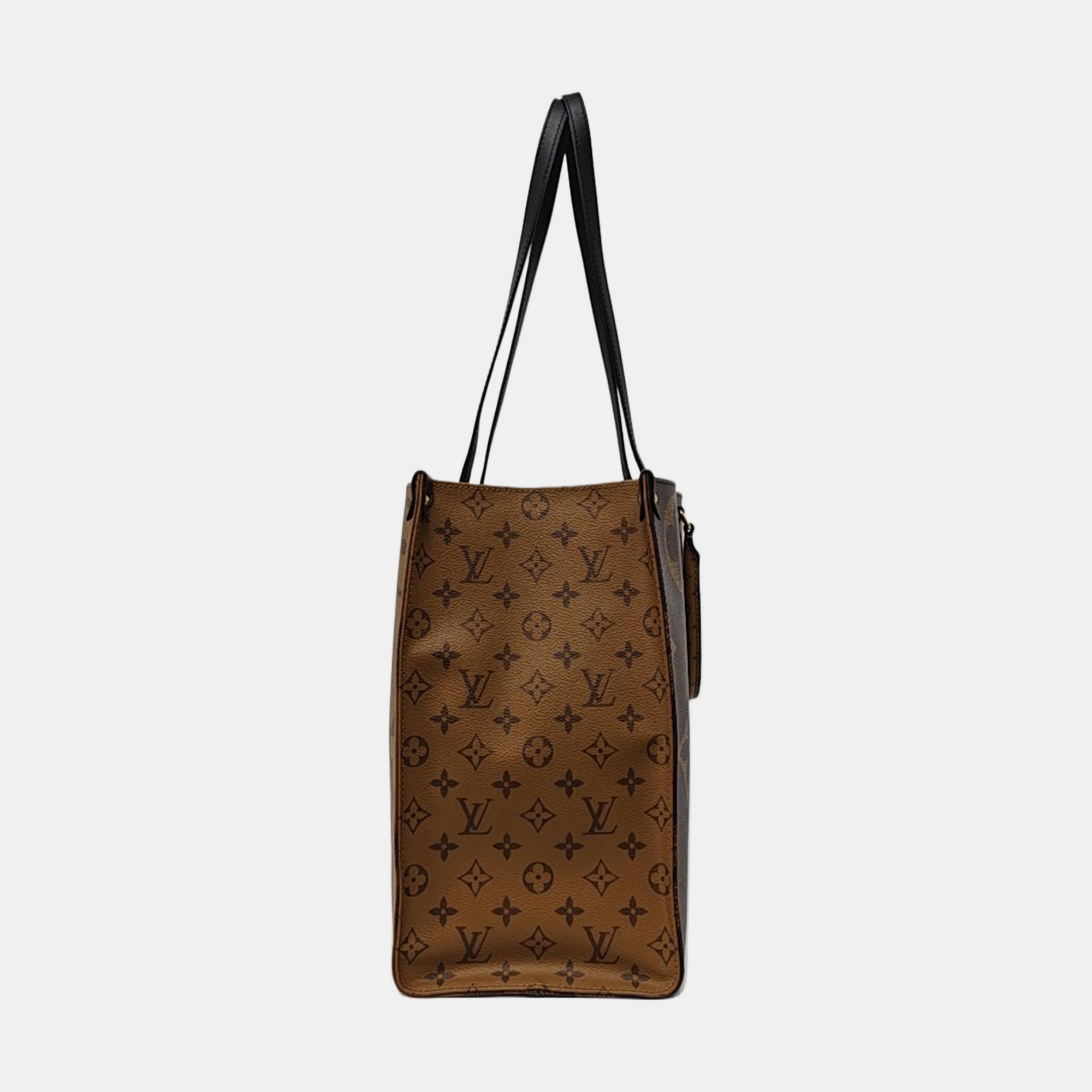 Authenticated pre-owned  ONTHEGO Monogram Coated Canvas Brown - Tote Bag at Looply