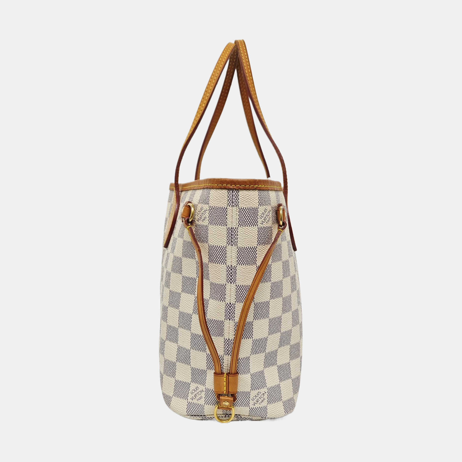 NEVERFULL PM Damier Azur Coated Canvas White