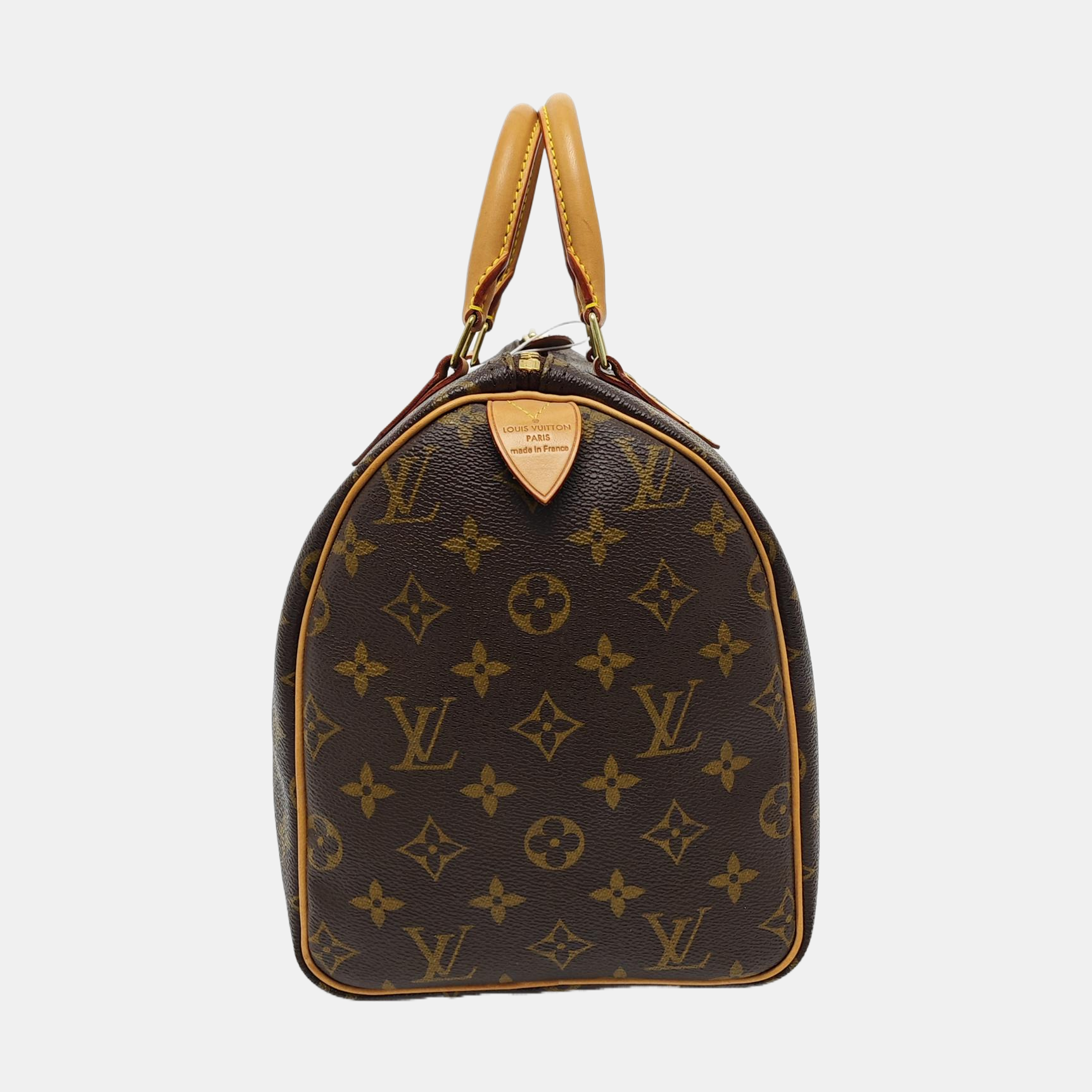 Authenticated pre-owned  SPEEDY 30 Monogram Coated Canvas Brown - Top Handle Bag at Looply