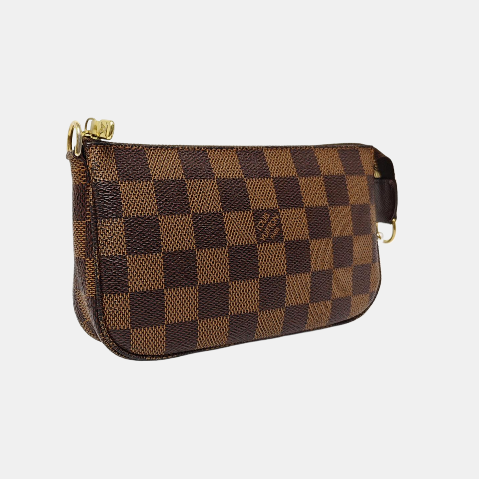 Authenticated pre-owned  ACCESSOIRES MM Damier Ebene Coated Canvas Brown - Clutch at Looply