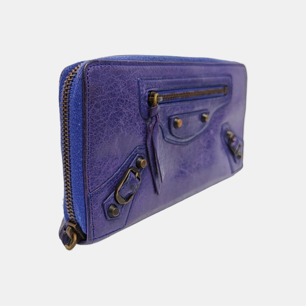 Classic City Lambskin Purple Wallet