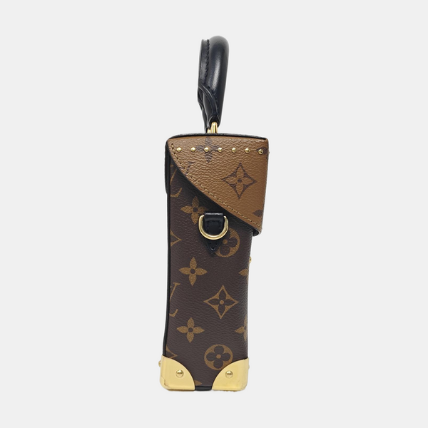 CAMERA BOX Monogram Coated Canvas Brown