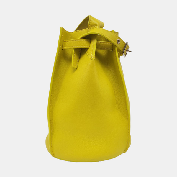 Authenticated pre-owned  BIG BAG Calfskin Yellow - Bucket Bag at Looply