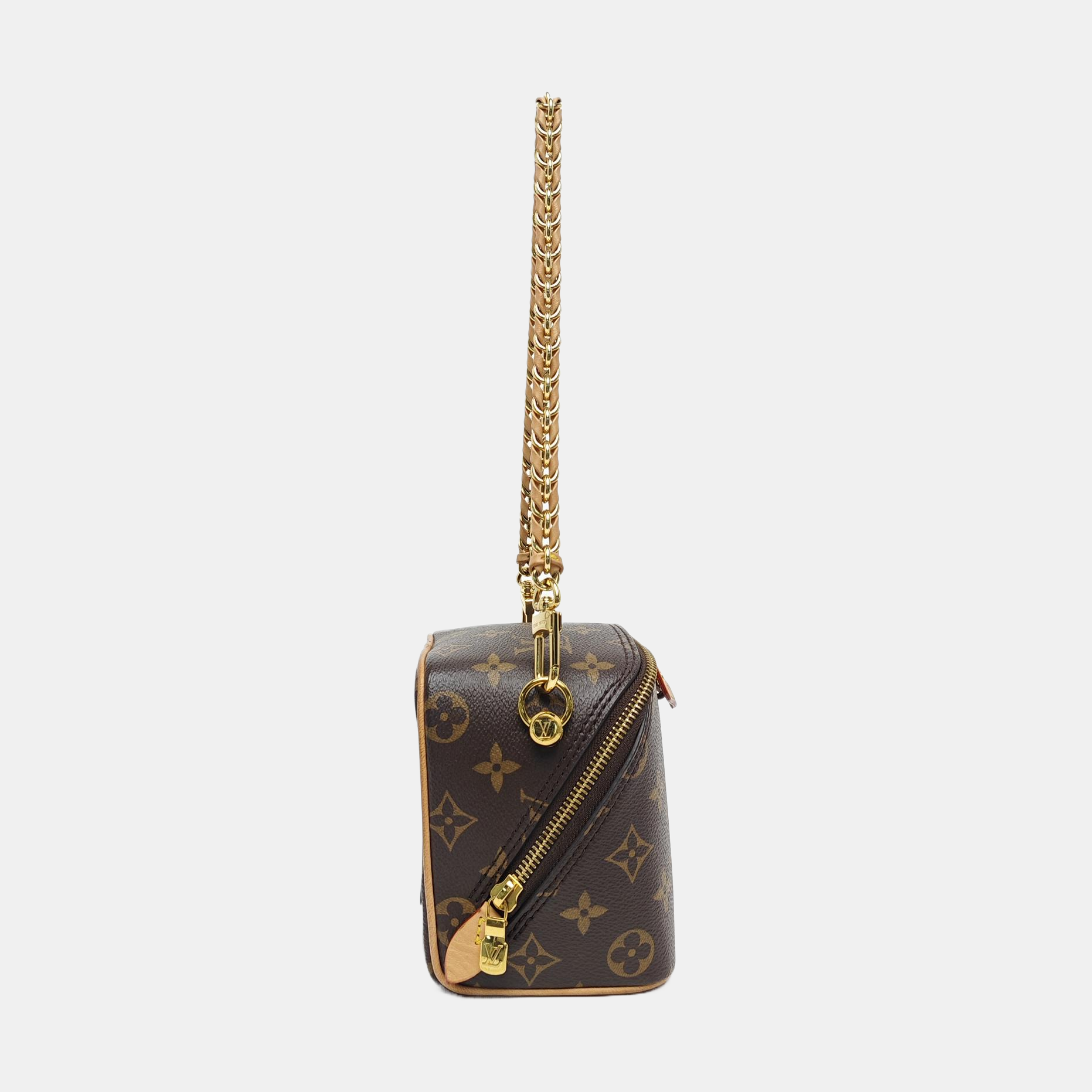 JUST IN CASE Monogram Coated Canvas Brown
