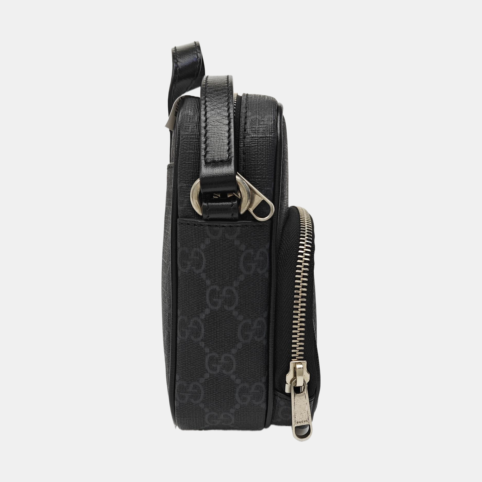 Coated Canvas Shoulder Bag Mini Black
