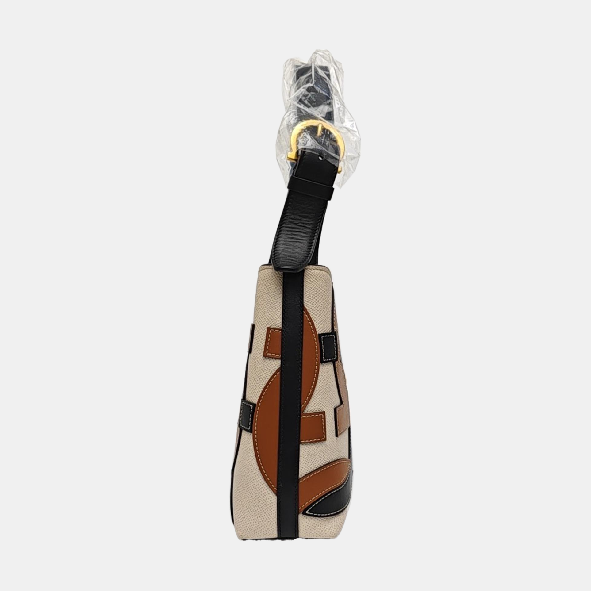 Quilted Calfskin Top Handle Bag Beige