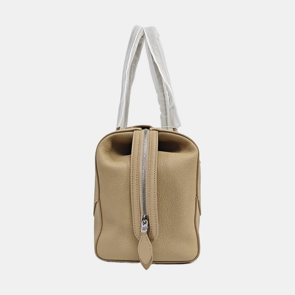 Calfskin Top Handle Bag Beige