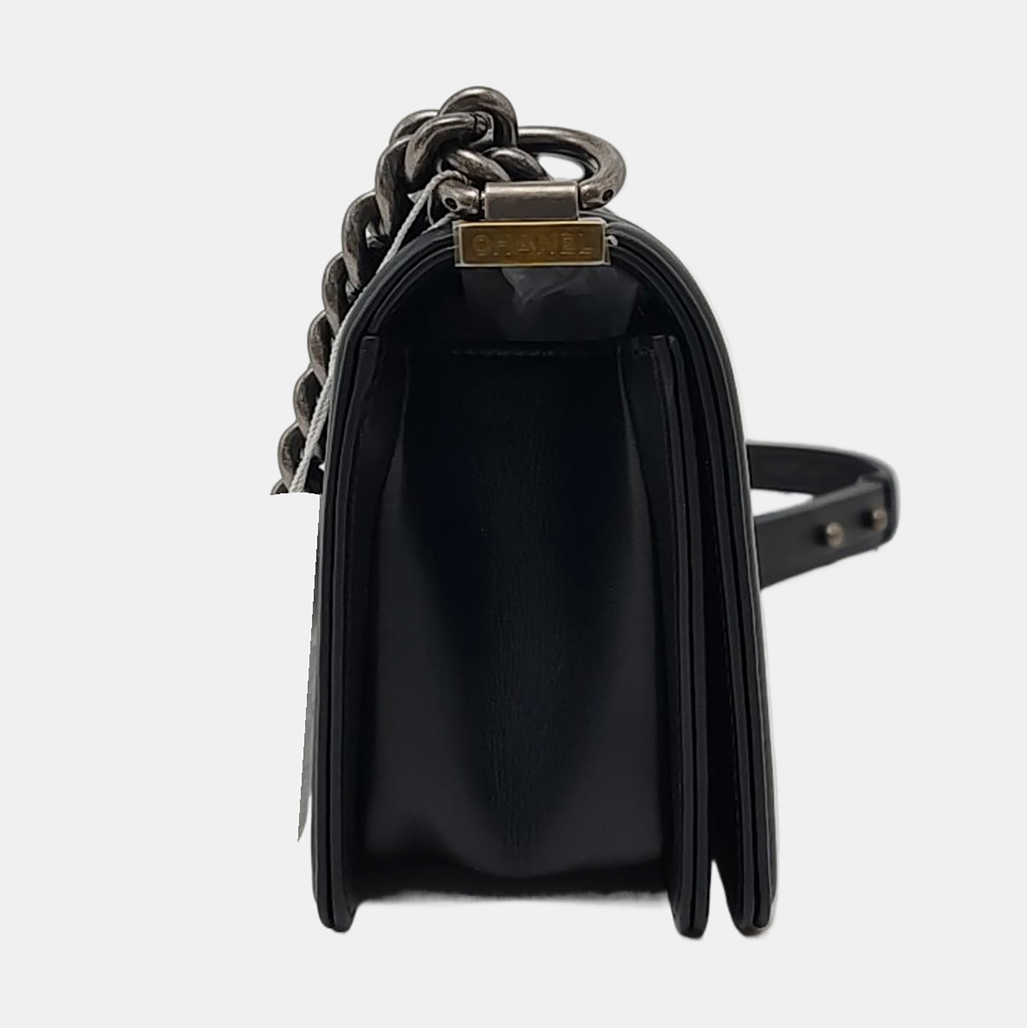 BOY CHANEL Small Quilted Calfskin Black