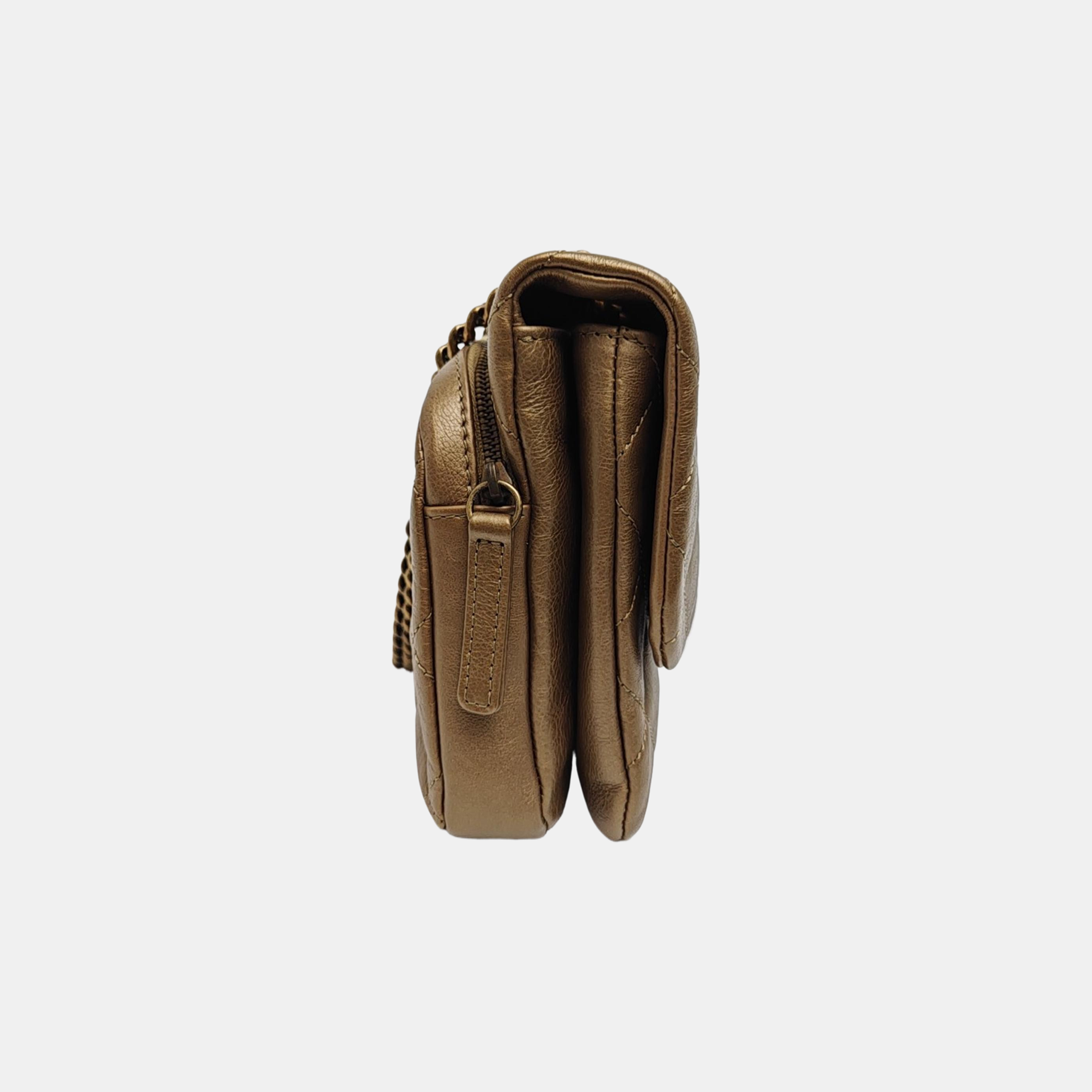 CC CROWN Quilted Calfskin Gold