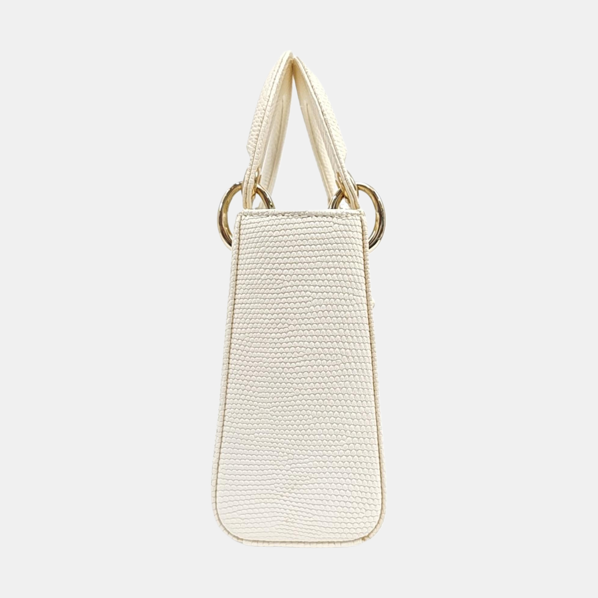 Lady Dior Mini Lizard White
