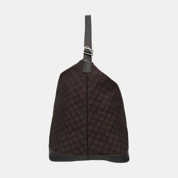 Monogram Nylon Shoulder Bag Brown