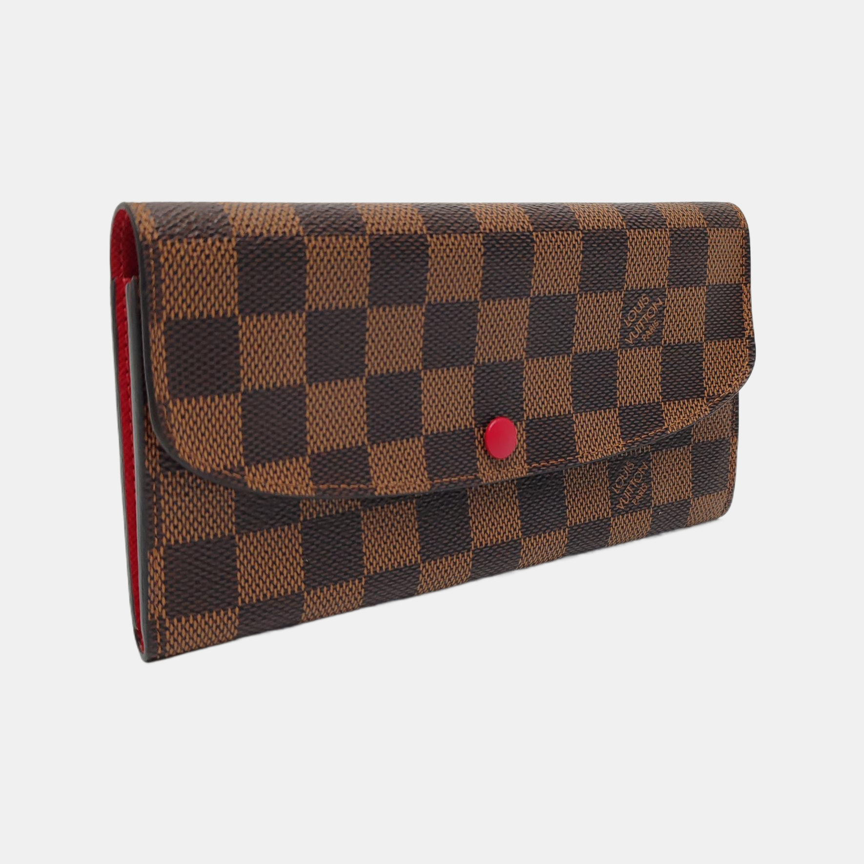 EMILIE Damier Ebene Coated Canvas Brown Wallet