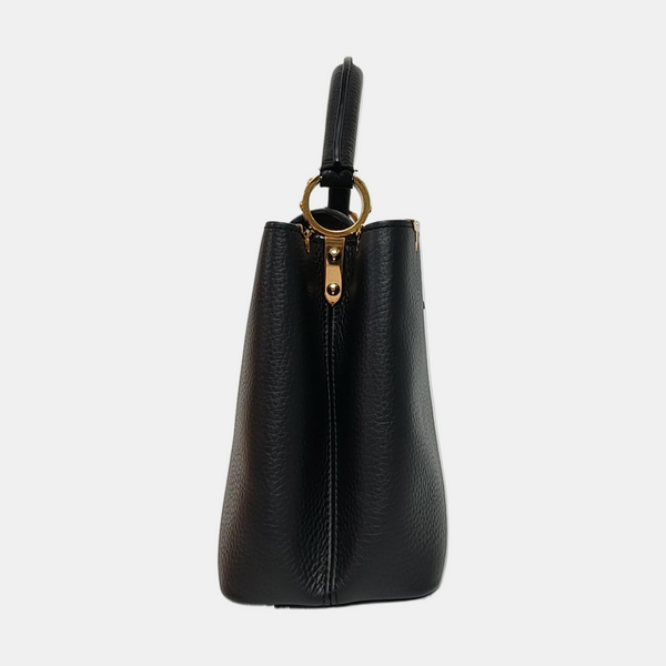 CAPUCINES MM Calfskin Black
