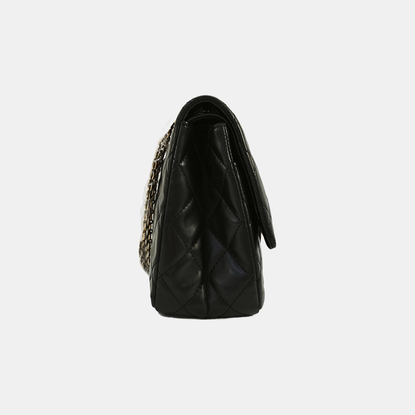 2.55 Maxi Quilted Lambskin Black