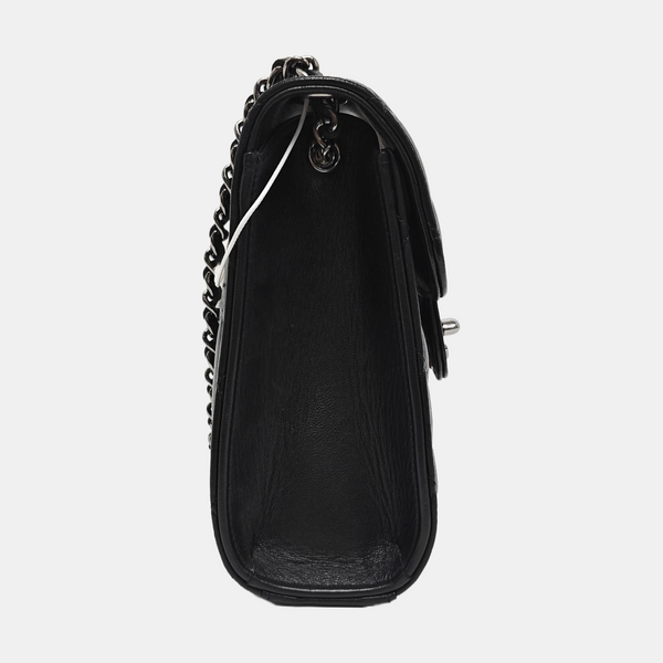Quilted Lambskin Shoulder Bag Black