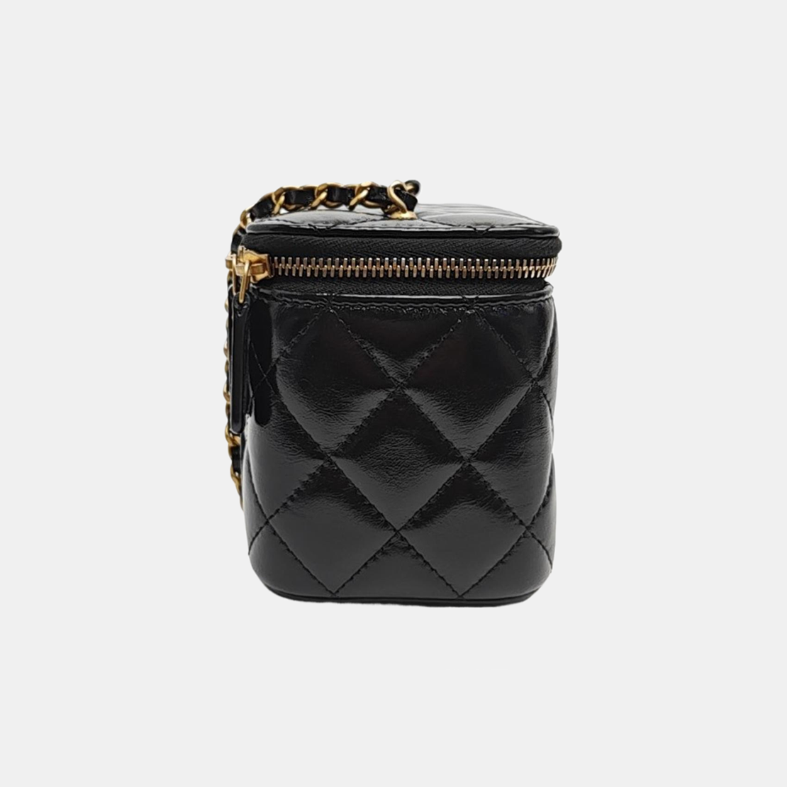 VANITY CASE Small Quilted Calfskin Black