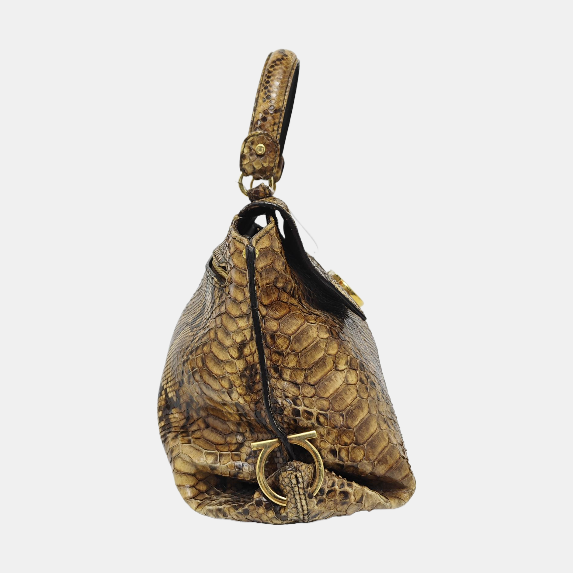 Python Shoulder Bag Brown