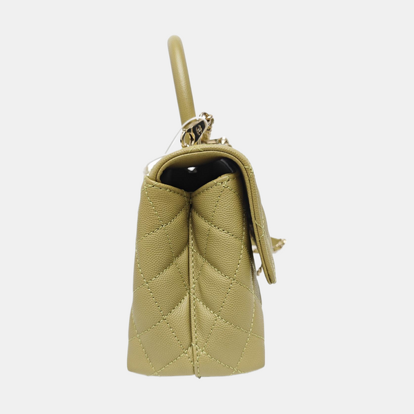 COCO HANDLE Small Grained Calfskin Green