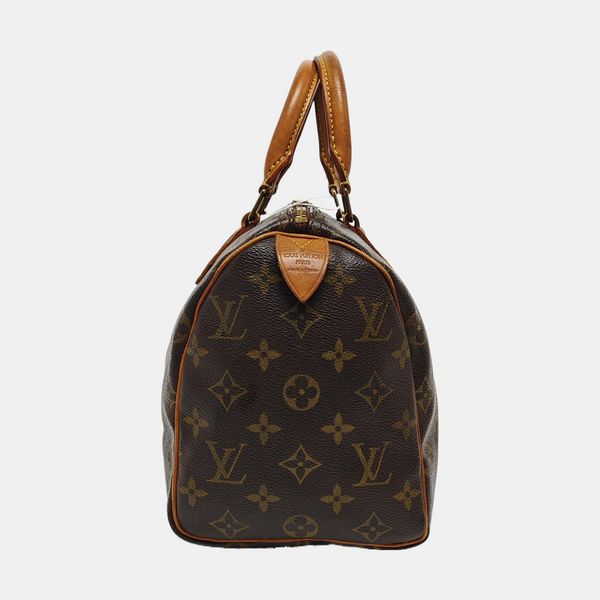 SPEEDY 25 Monogram Coated Canvas Brown