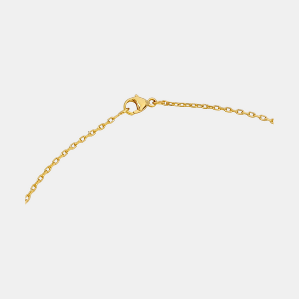 Collar Pop H de metal dorado