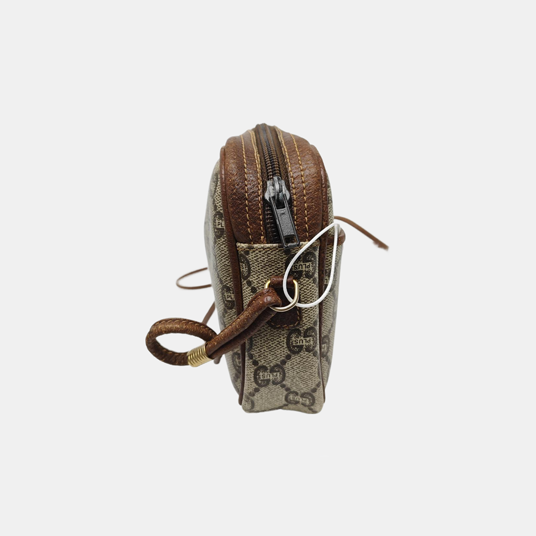 Monogram Coated Canvas Shoulder Bag Brown