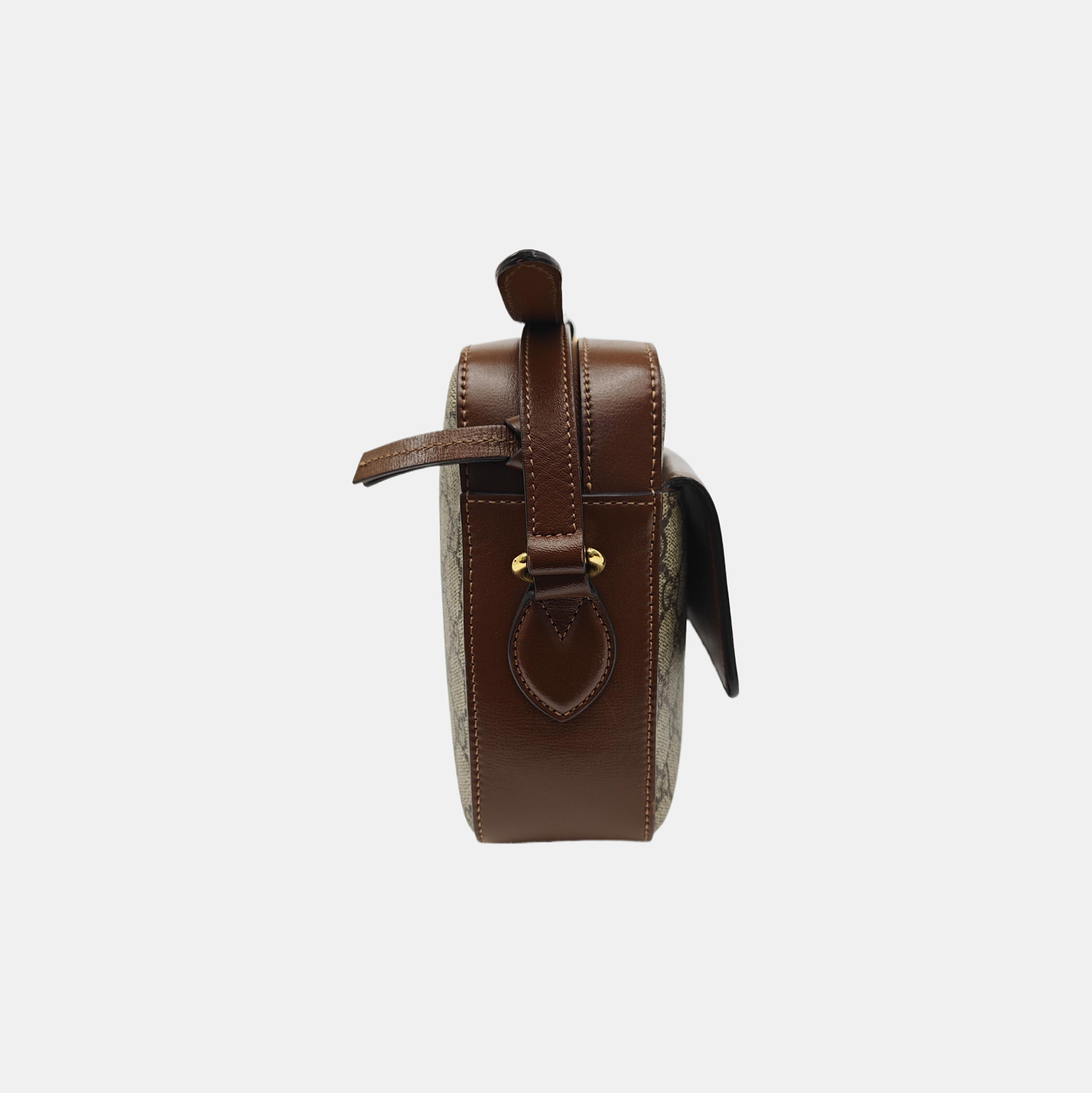 Horsebit 1955 Small Coated Canvas Beige