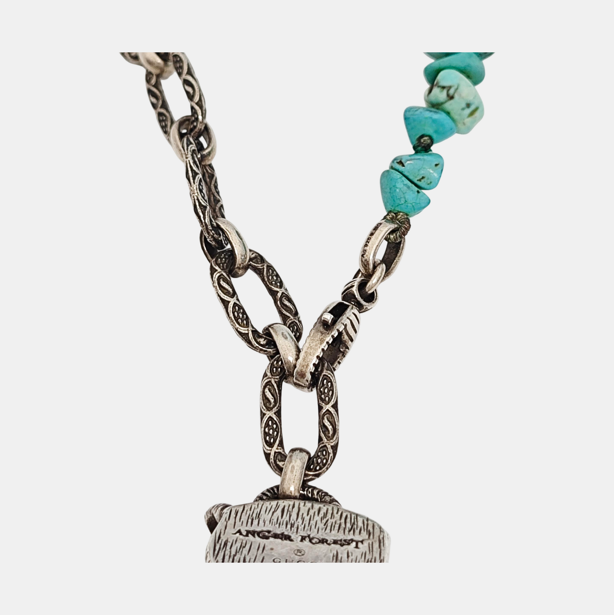 925 Sterling Silver Blue Necklace