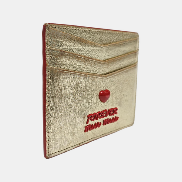 Love Lambskin Beige Card Holder
