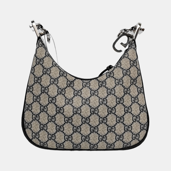 Attache Small Monogram Coated Canvas Beige
