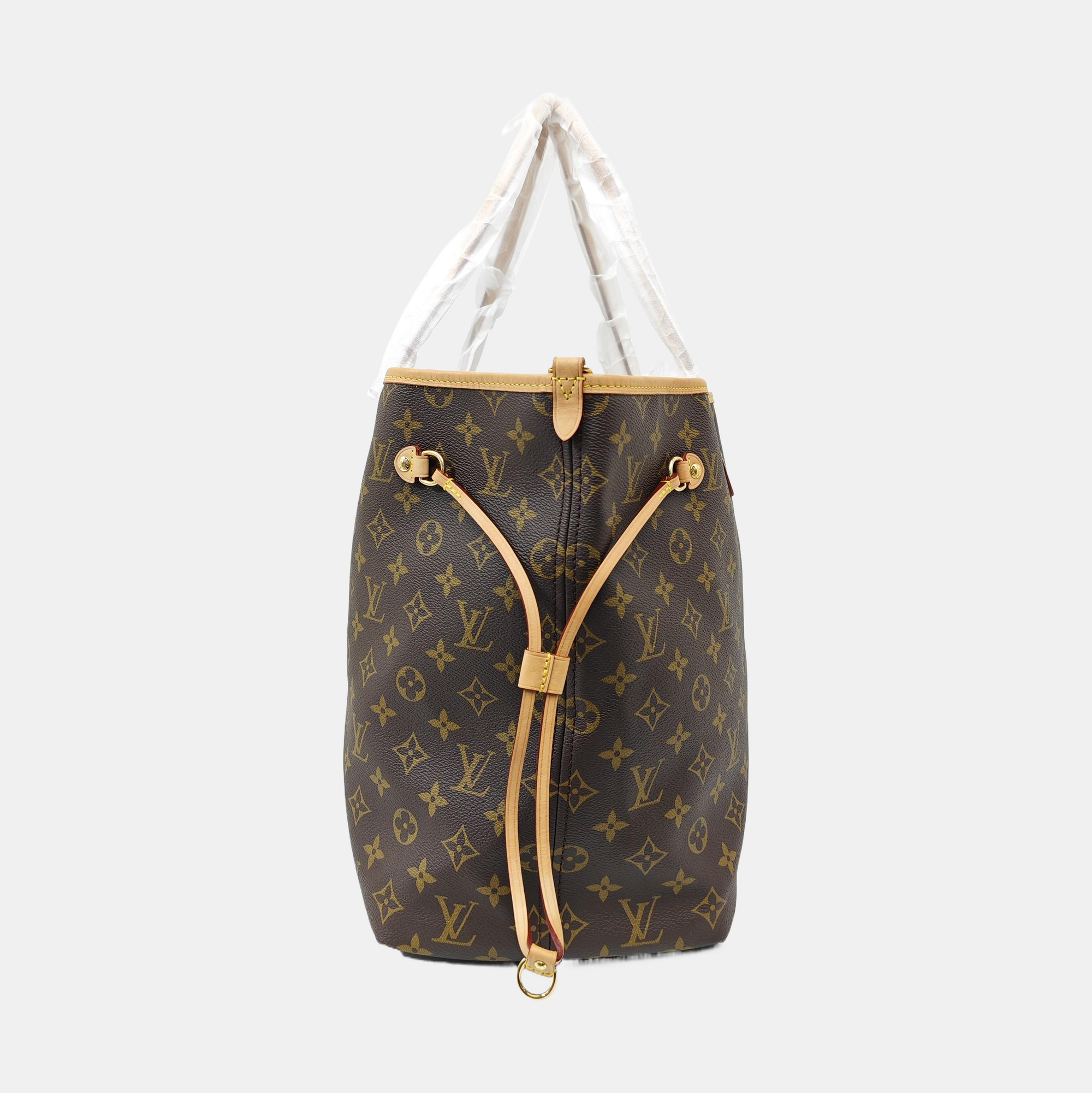 NEVERFULL INSIDE OUT GM Monogram Coated Canvas Brown