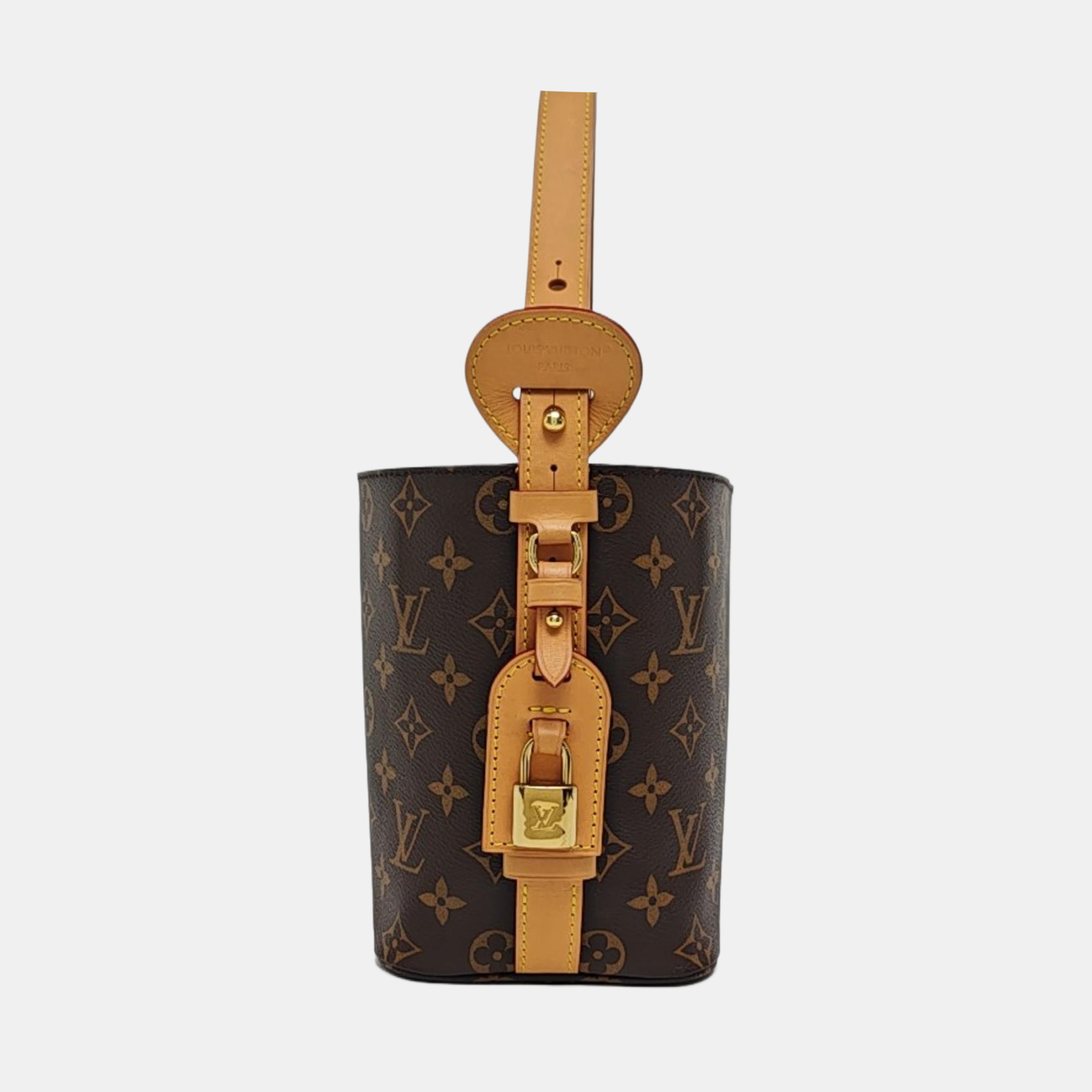 ALL IN BB Monogram Coated Canvas Brown