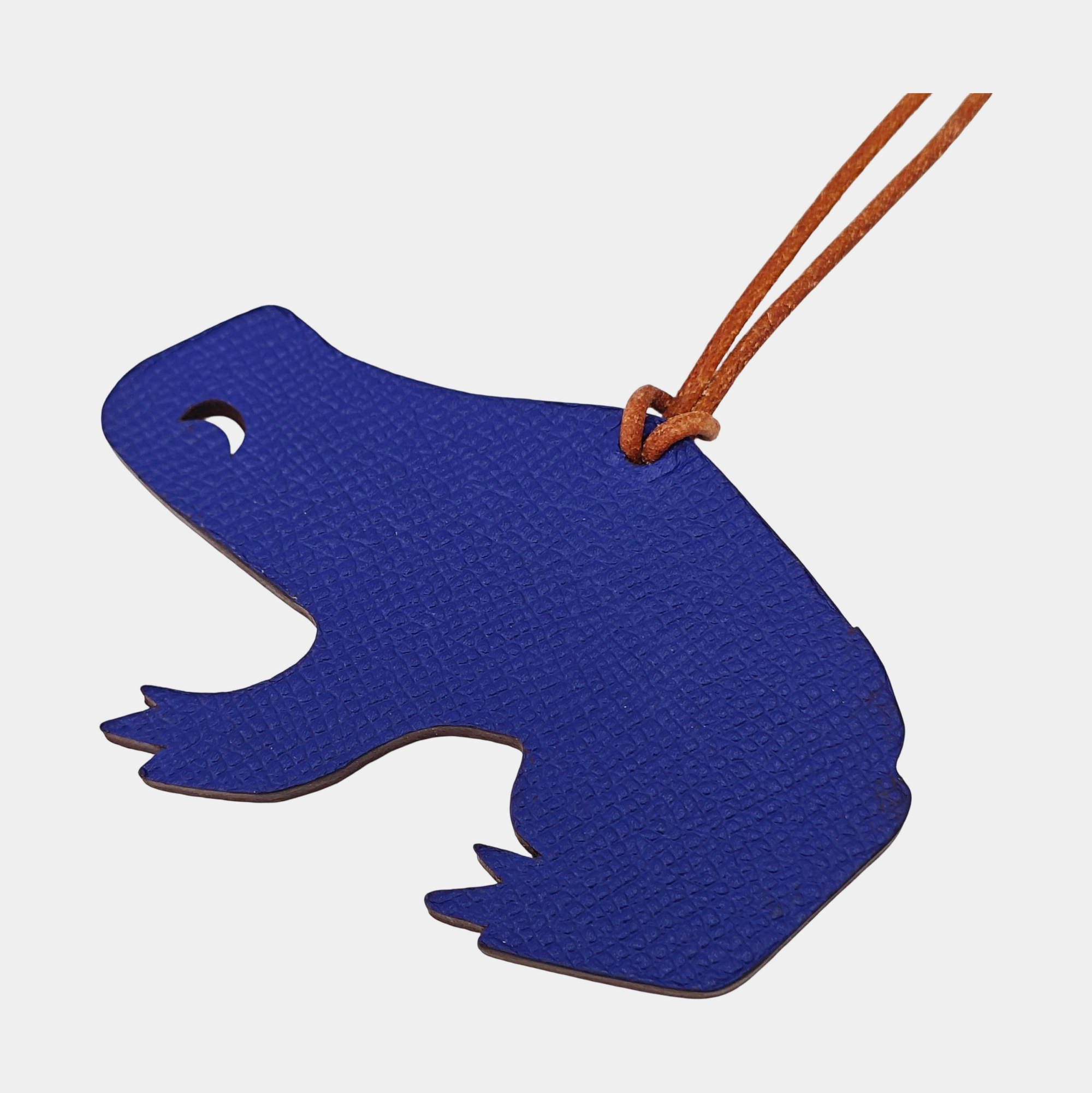 Leather Bag Charm Blue