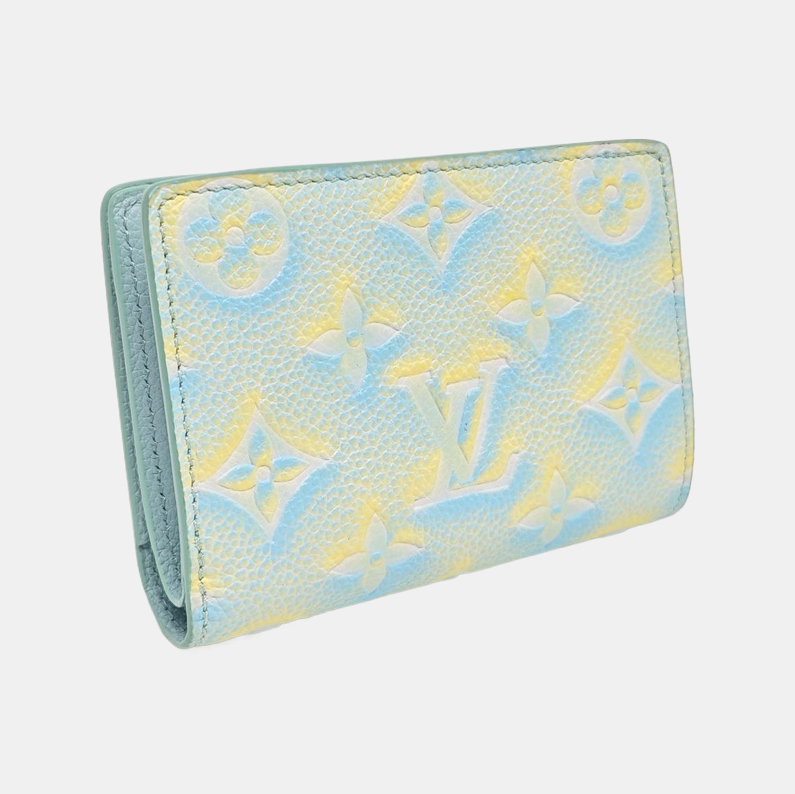 Monogram Calfskin Card Holder Green