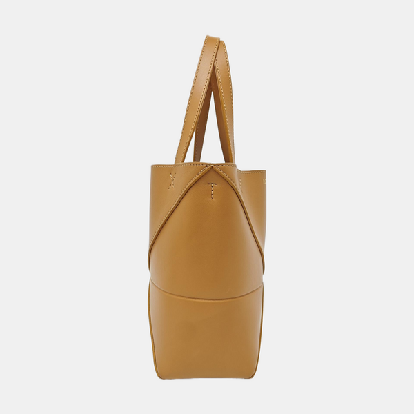 Puzzle Fold Mini Quilted Calfskin Brown