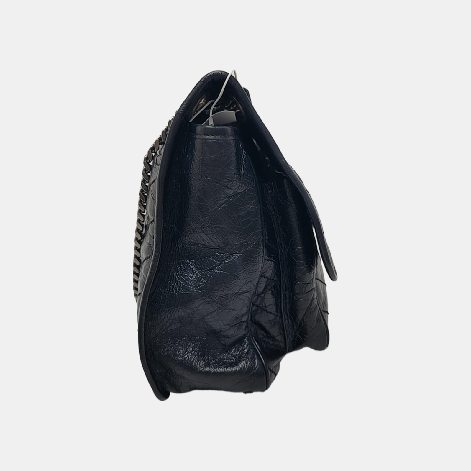 NIKI Large Chevron Calfskin Black