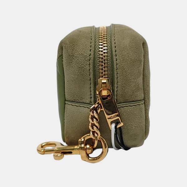 MONOGRAM BLOGGER Suede Green Coin Purse