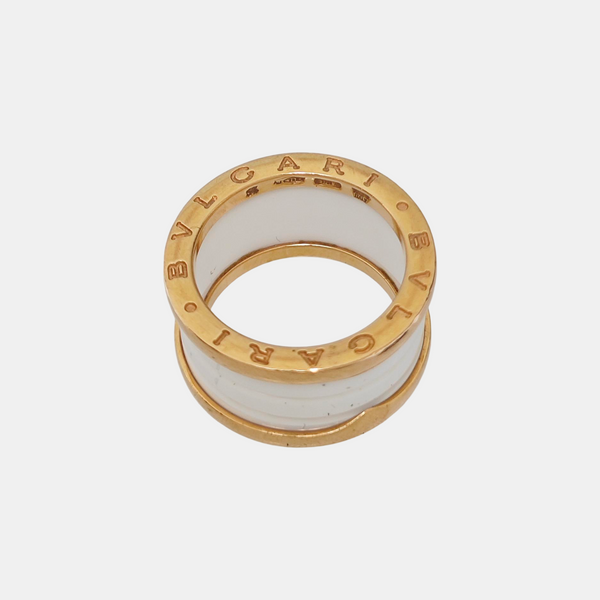 B.ZERO1 18k Rose Gold White Ring EU 54