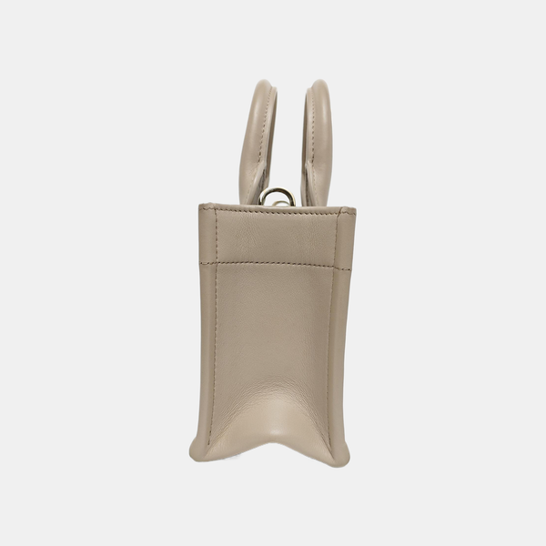 Book Tote Mini Cannage Calfskin Beige