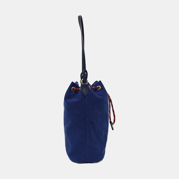 Fabric Bucket Bag Blue