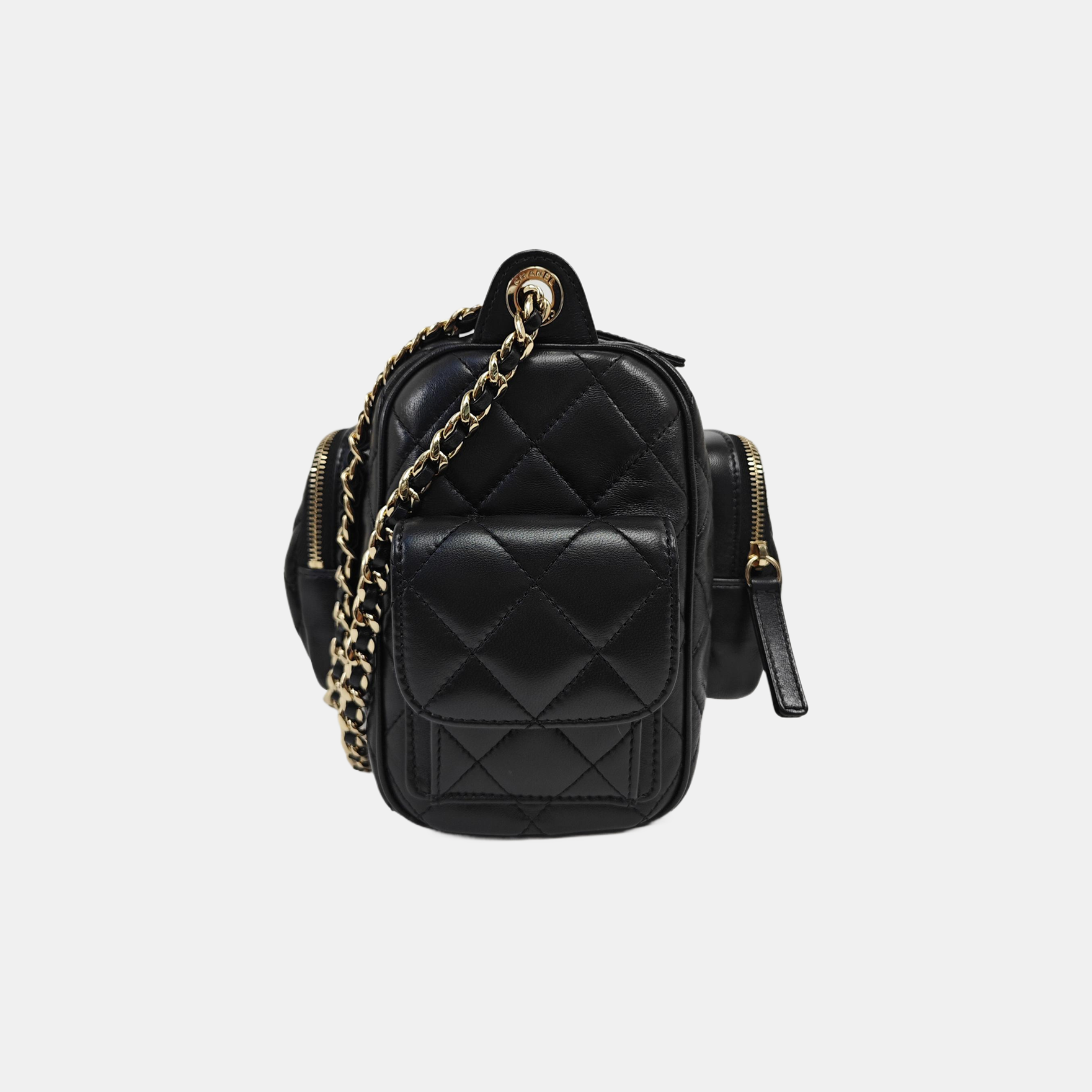 Quilted Lambskin Large Black