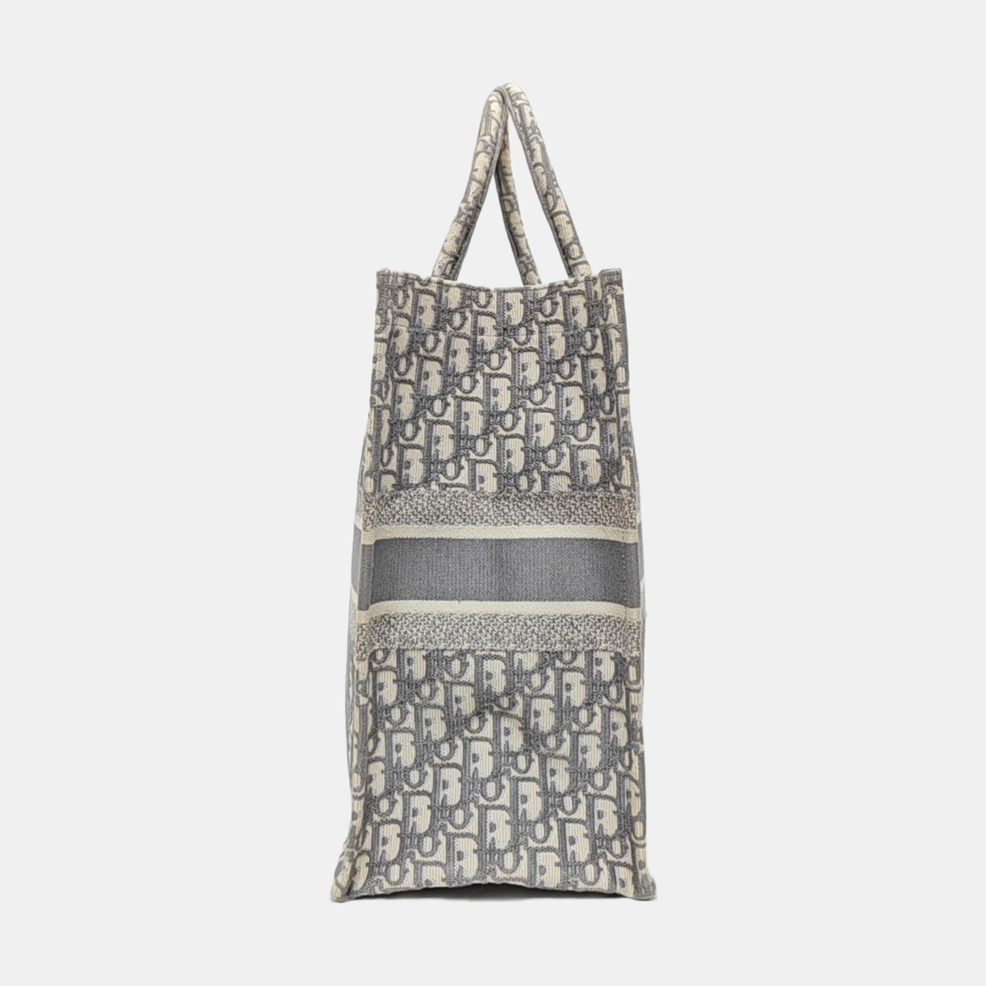 Book Tote Large Oblique Canvas Gray